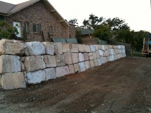 B Grade Sandstone Boulder Wall