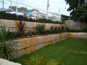 A Grade Sandstone Rock Wall