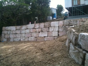 B Grade Sandstone Boulder Wall