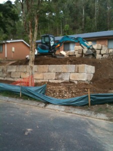 A Grade Sandstone Rock Wall