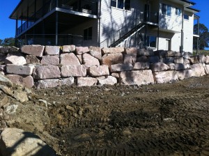 Random Sandstone Rock Wall